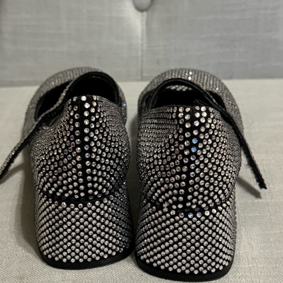 Jeffrey Campbell Regal Rhinestone  Embellished Block Heel Mary Jane’s size 6.5 - Picture 7 of 9